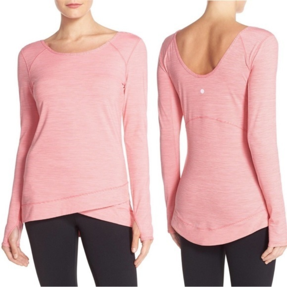 Zella Layer Me Activewear Pullover Stripe Top